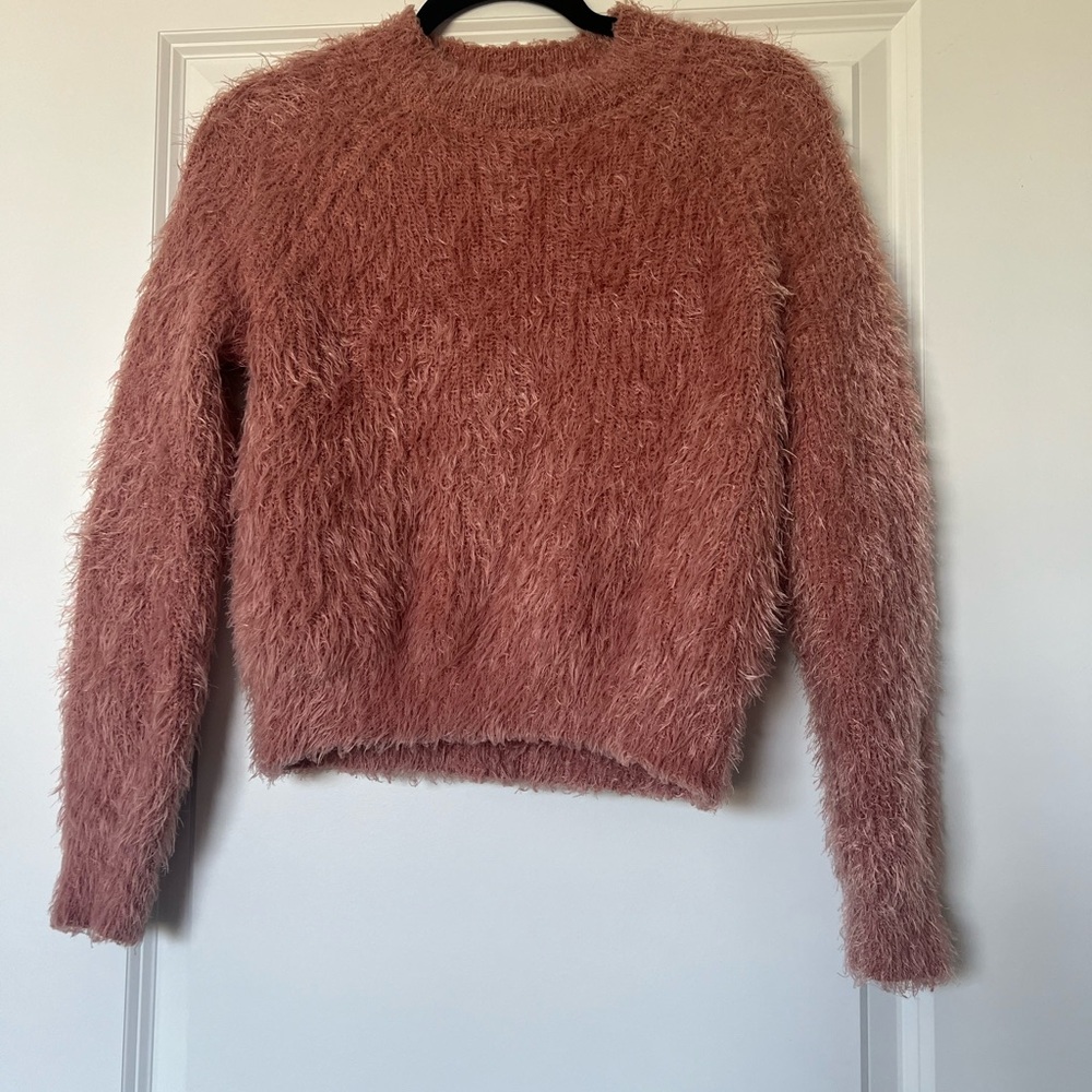 Pink Rose Soft Textured Sweater - Dusty Pink